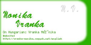 monika vranka business card